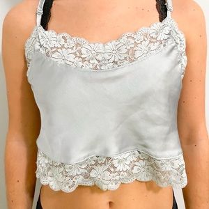 Brandy Melville Cropped Silk Tank